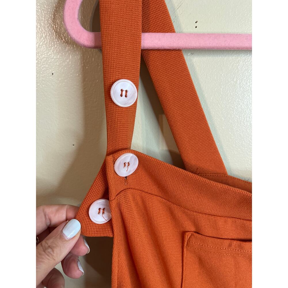 HALARA Rust Orange Wide-Leg Jumpsuit Overalls - Picture 7 of 13